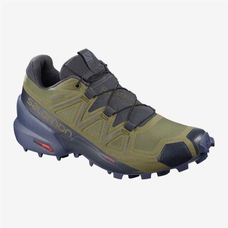 Salomon SPEEDCROSS 5 GTX W Womens Trail Running Shoes Olive UK NWEK